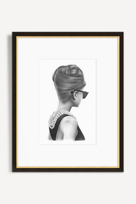 Artfully Walls Reverse Portrait, Audrey Hepburn Wall Art