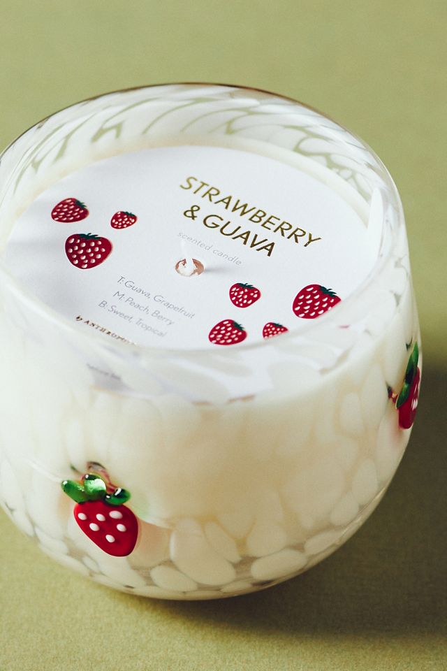 Icon Fruity Strawberry & Guava Cheena Glass Candle #1