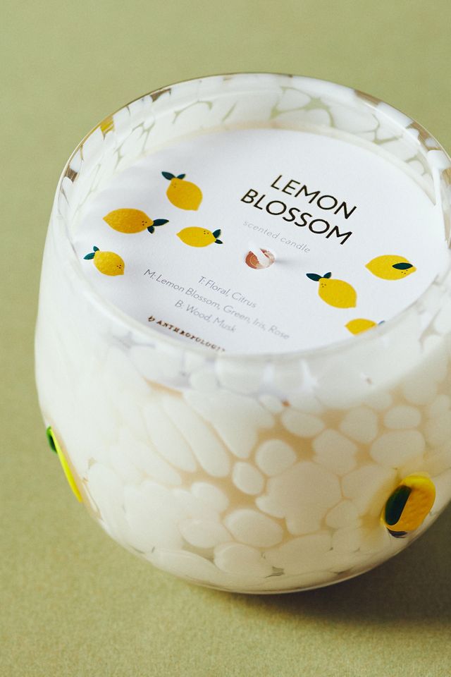 Icon Floral Lemon Blossom Cheena Glass Candle #1