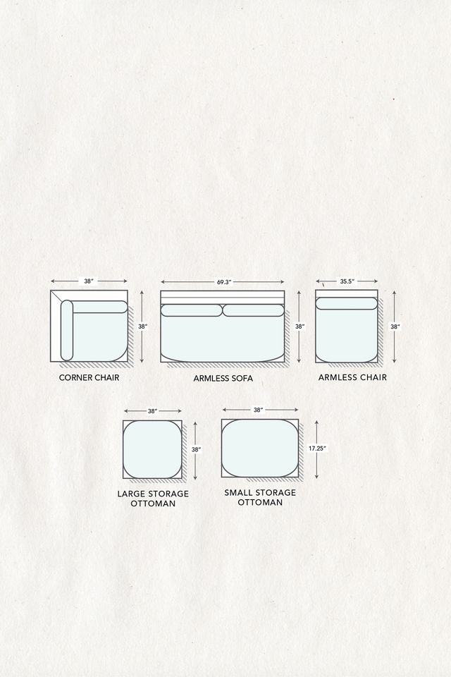 Celine Lana Modular Armless Sofa #5