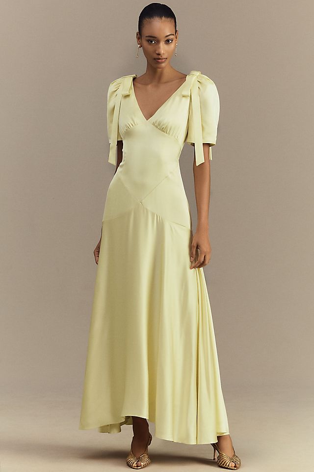 midi dress satin Silky Olive Not Fitted Beyond Classy White Satin Halter