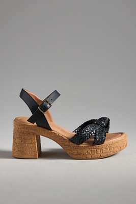Seychelles Musical Platform Heeled Sandals In Black