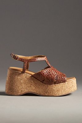 SEYCHELLES NOLIA CORK WEDGE SANDALS 