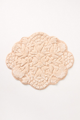 Anthropologie Vivi Sculpted Bathmat In Orange