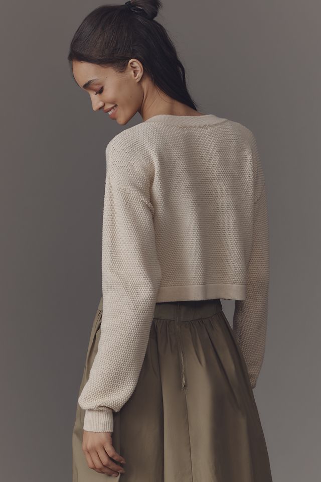 The Livvy Waffle Knit Cardigan Sweater by Flat White: Shrug Edition #2