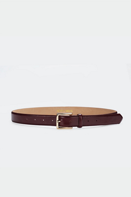 Anthropologie Blue & White Leather Belt By Anthropologie Asymmetric Low-Slung Belt | Anthropologie main image 4