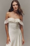 Mirror Palais Sonata Off-The-Shoulder Silk Midi Dress