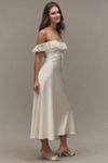 Mirror Palais Sonata Off-The-Shoulder Silk Midi Dress