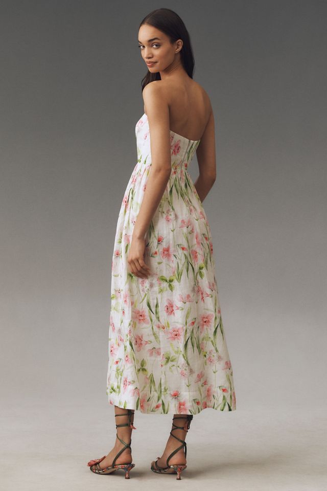 Bardot Lola Strapless Corset A-Line Midi Dress #1