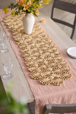 Floral Raffia Runner | Terrain