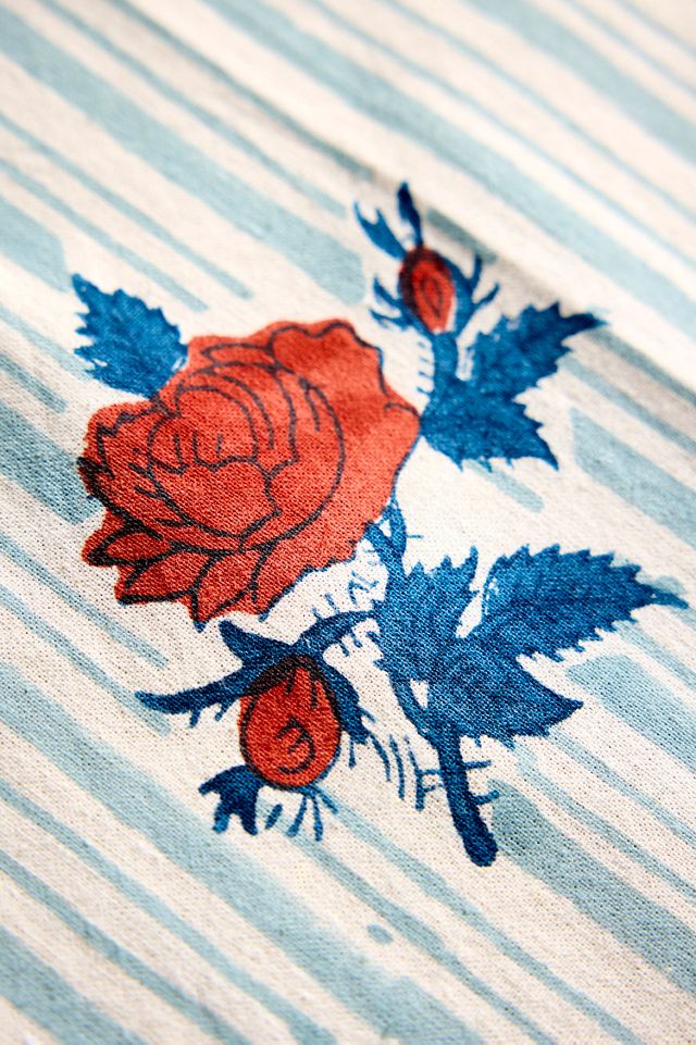 Soil to Studio Rose Stripe Tablecloth #1