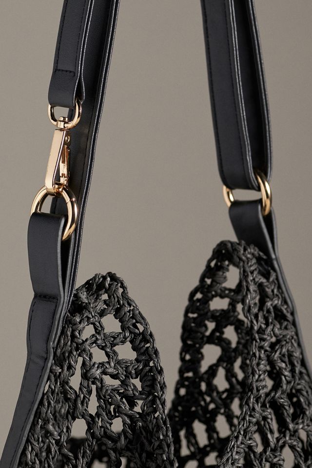 Mesh Raffia Shoulder Bag #2