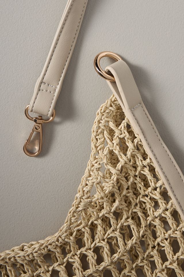 Mesh Raffia Shoulder Bag #3