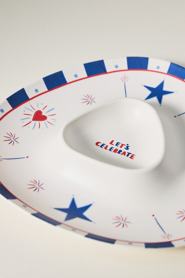 Nephthys Illustrated Stars & Stripes Melamine Chip & Dip Platter #2