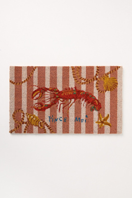 Nathalie Lete Pink Lobster Doormat