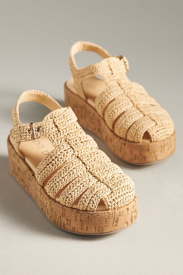 Silent D Fisherman Cork-Bottom Platform Flats #1