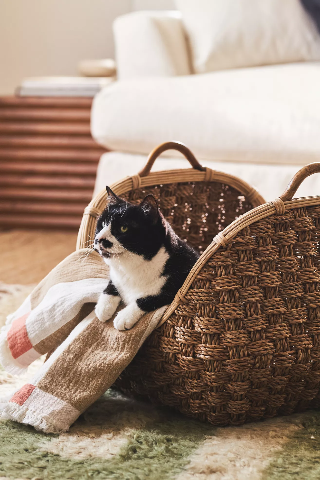 Log Seagrass Basket - thumbnail 2