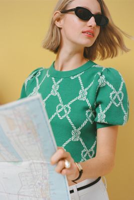Scallop Frame Oval Sunglasses | Anthropologie display picture 2