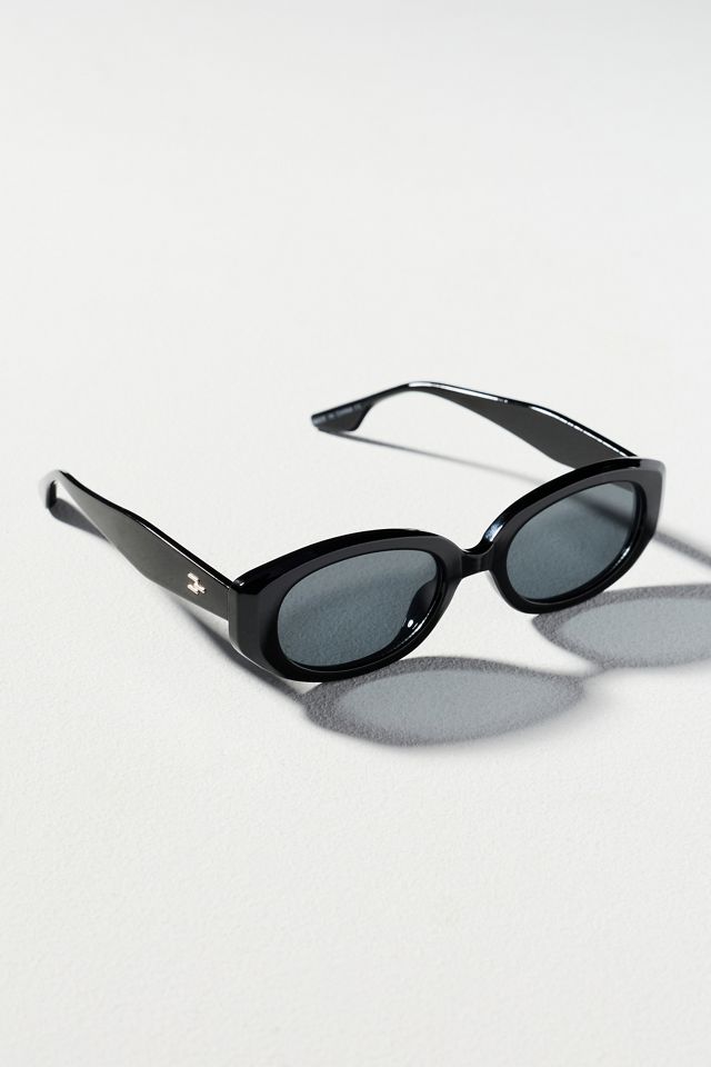 ANTHROPOLOGIE I-Sea Metal Oval Geo Sunglasses Black/Gray $48 Retail NEW I-SEA Metal Oval Geo Sunglasses | Anthropologie main image 3