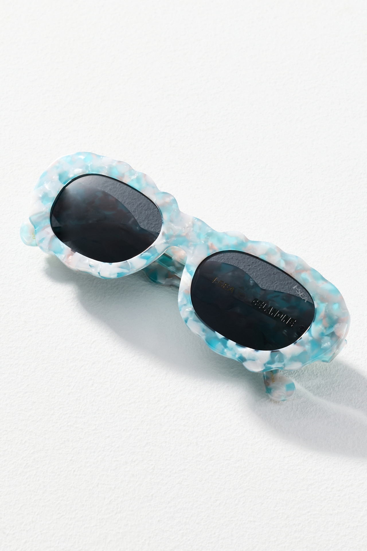 I-SEA x Celandine Cloud 9 Check Oval Sunglasses