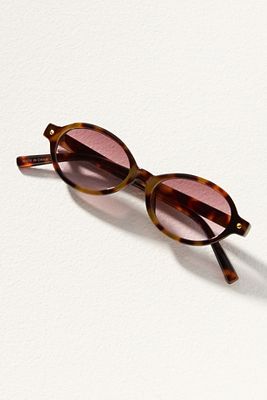 I-sea Skinny Oval Tort Tinted Sunglasses In Beige