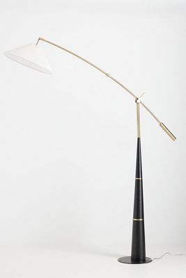 Leroy Pleated Arc Floor Lamp