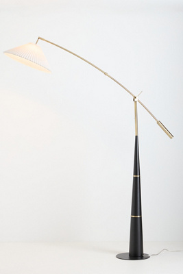 Leroy Pleated Arc Floor Lamp - Thumbnail 2