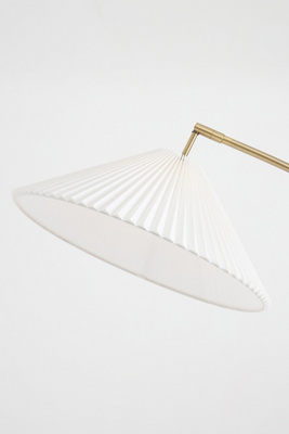 Leroy Pleated Arc Floor Lamp - Thumbnail 4