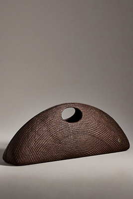 Aranaz Amor 2 Medium Woven Straw Clutch