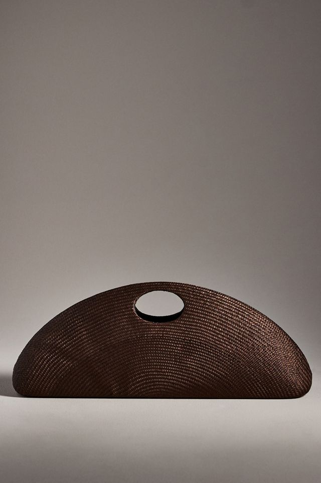 Aranaz Amor 2 Medium Woven Straw Clutch #1