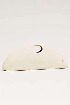 Aranaz Amor 2 Medium Woven Straw Clutch