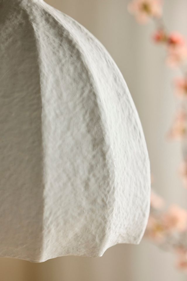 Cotton Mache Faceted Pendant Light #1
