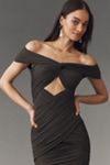 Ronny Kobo Nasha Ruched Cutout Maxi Dress