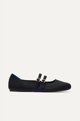 Rothys The Double Buckle Mary Jane Flats In Black