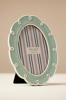 Twirl Ceramic Picture Frame - Mint 4x6