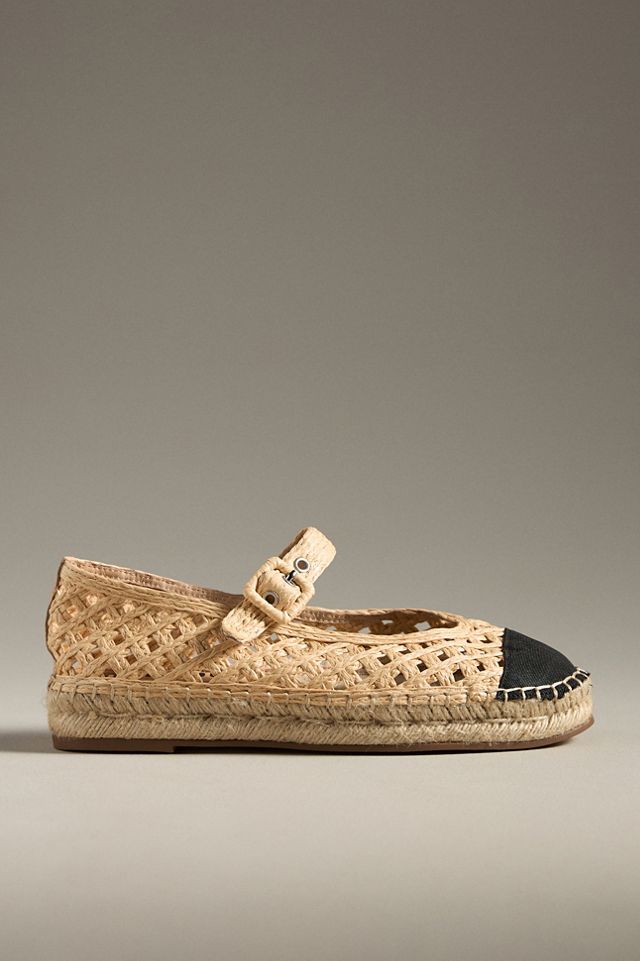 Bibi Lou Raffia Mary Jane Flats #1
