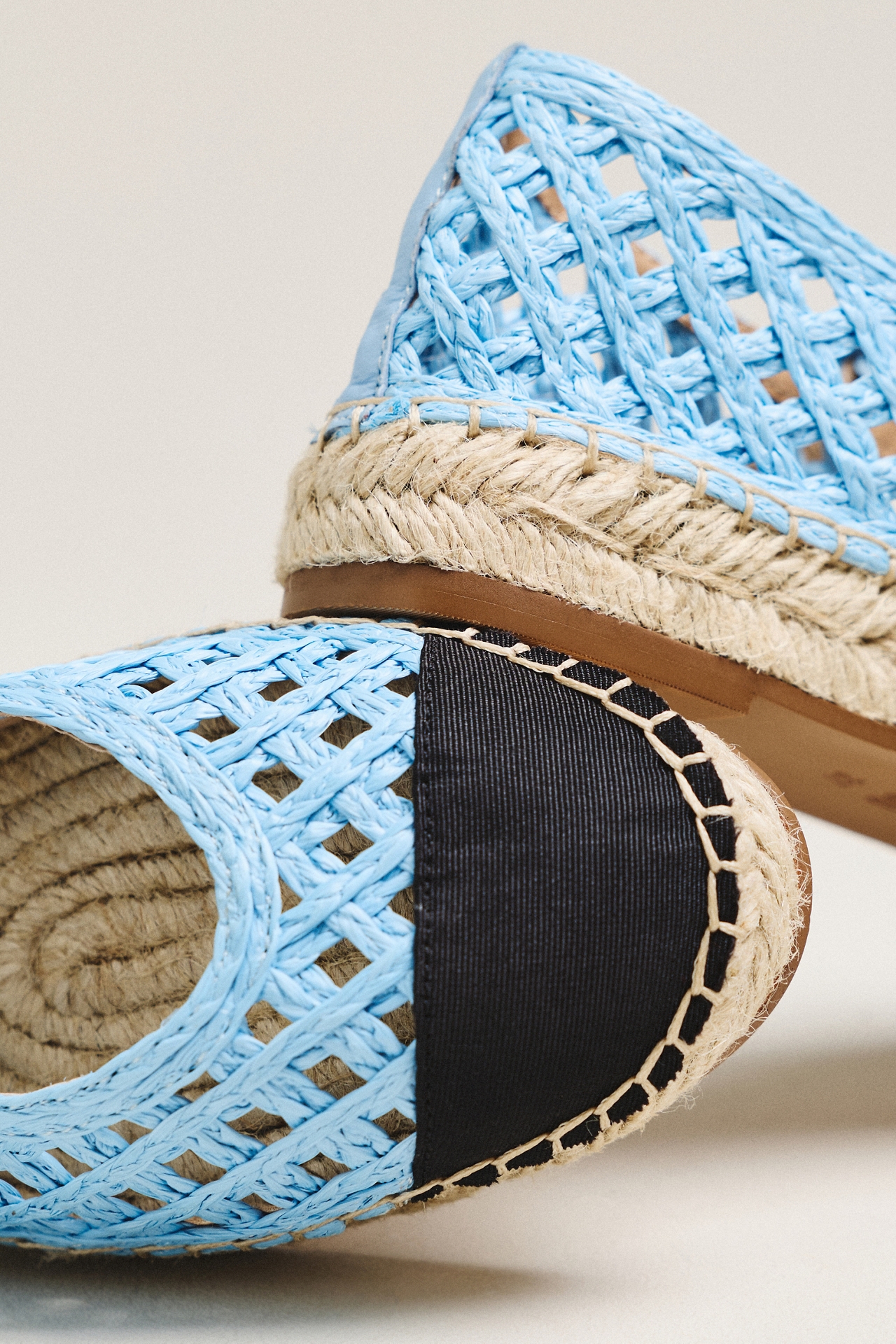 Bibi Lou Raffia Mary Jane Flats
