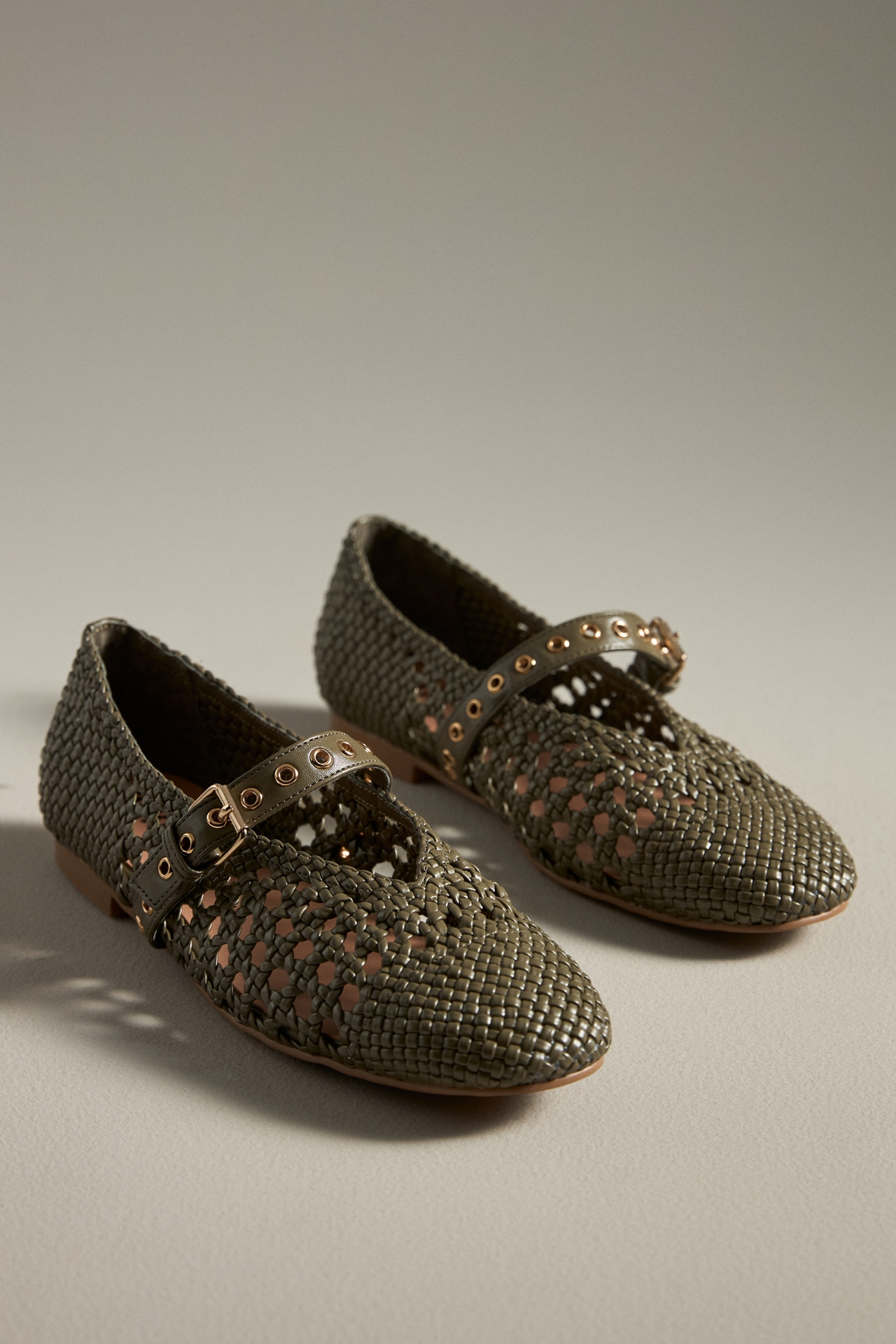 Bibi Lou Woven Moto Ballet Flats