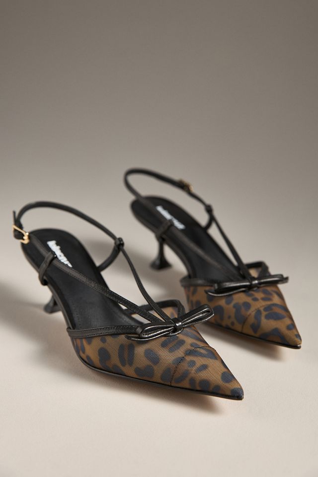 Lola Cruz Satina Slingback Kitten Heels #1