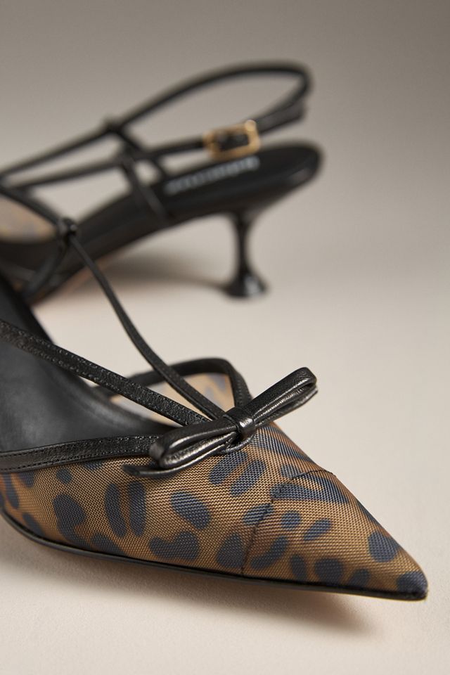 Lola Cruz Satina Slingback Kitten Heels #2