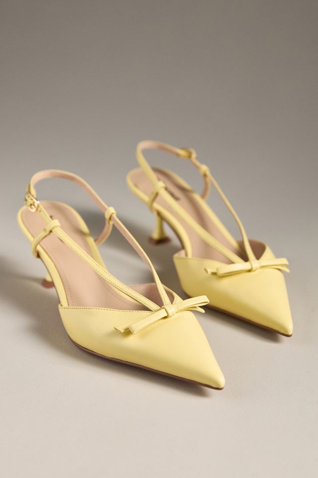 Lola Cruz Satina Slingback Kitten Heels #1