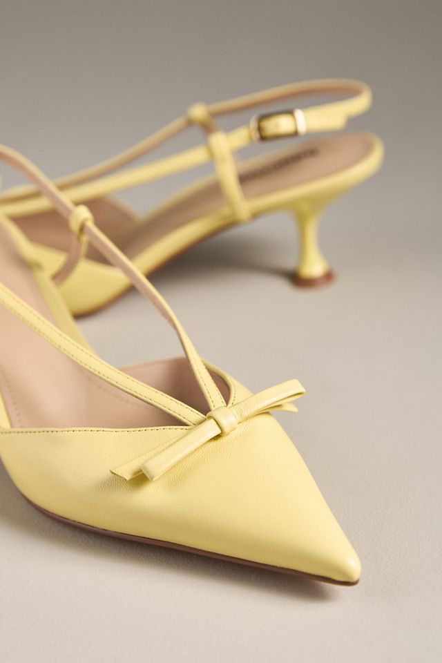 Lola Cruz Satina Slingback Kitten Heels #2