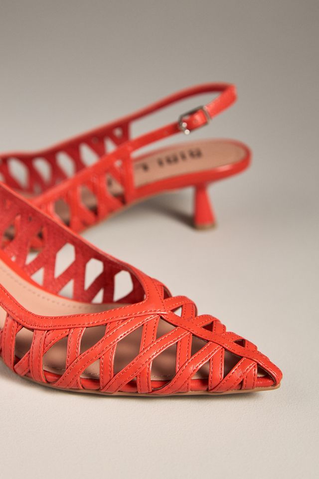 Bibi Lou Caged Slingback Kitten Heels #2