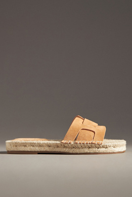 Bibi Lou Suede Espadrille Slide Sandals In Yellow