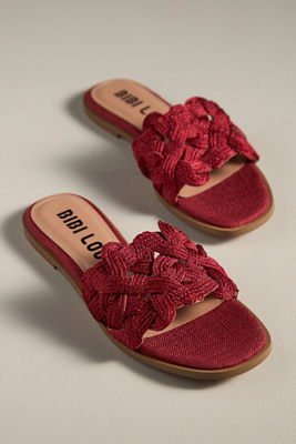 Bibi Lou Liana Slide Sandals In Red