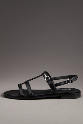 Bibi Lou Ashe Flat Sandals In Black