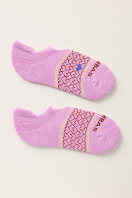 Bombas Heart Honeycomb Stripe Ankle Socks In Purple