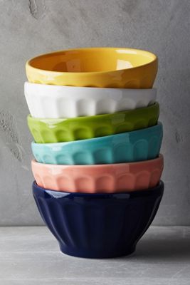 Assorted Latte Bowls, Set of 6