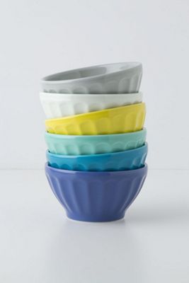 Assorted Latte Bowls, Set of 6