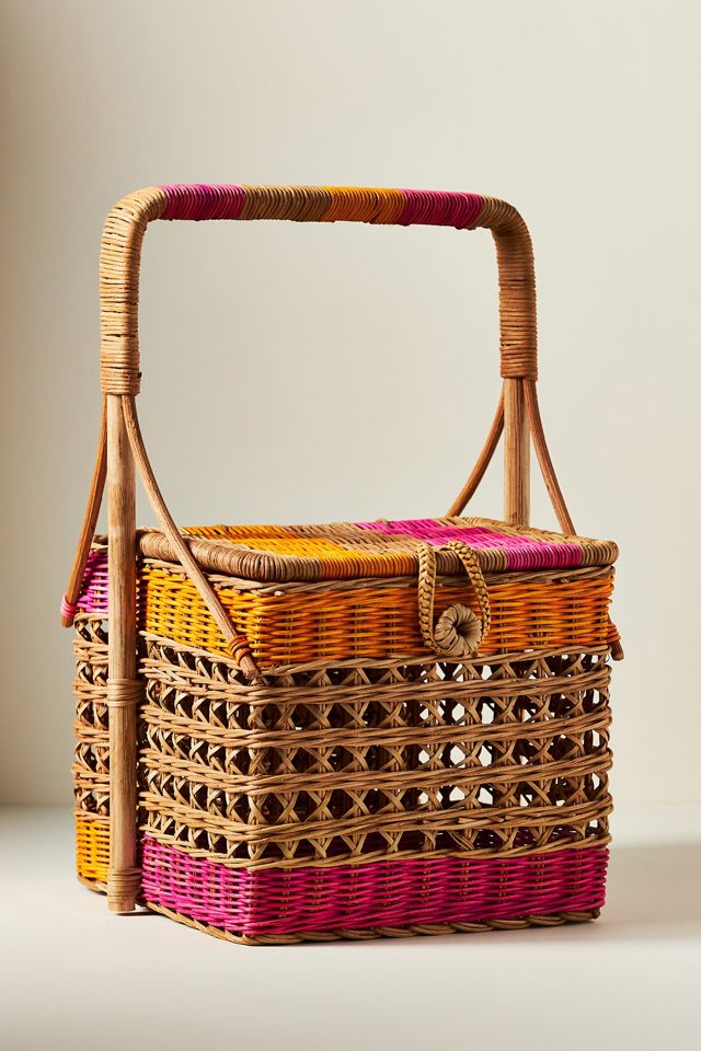Nina Handwoven Wine Basket #1